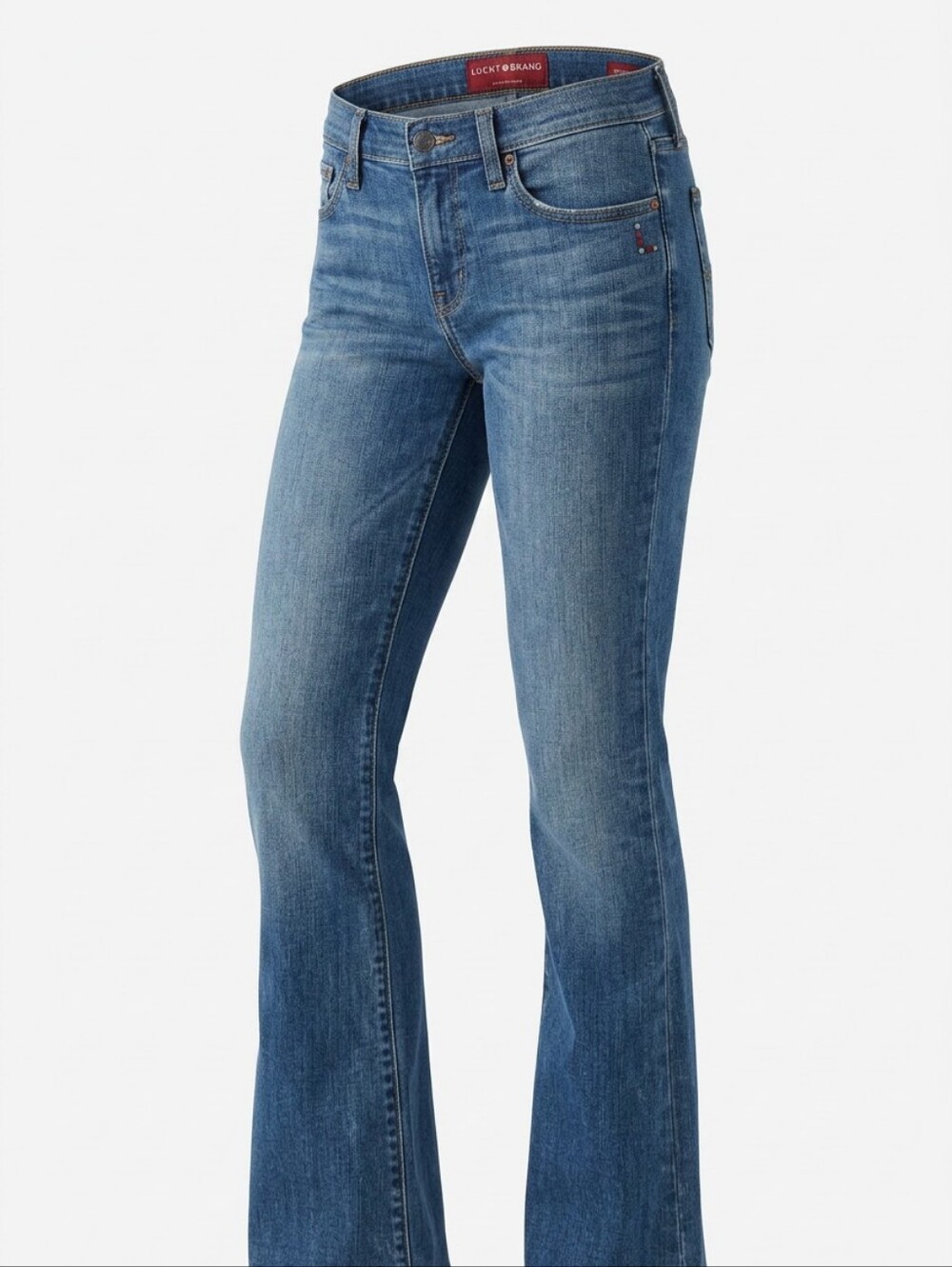 Lucky Brand Jeans Womens Size 14/32 Long Sofia Boot Cut Blue Distressed Denim
